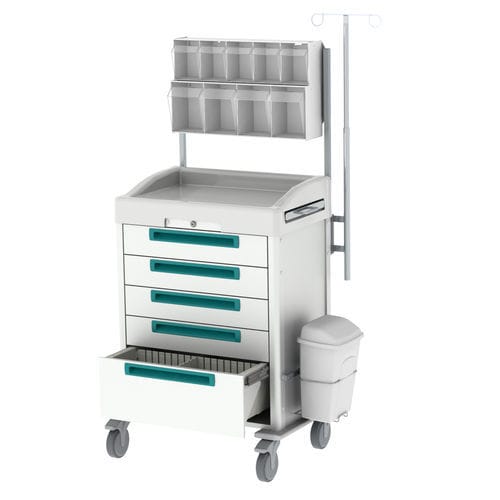 Carro de hospital - JETCART - WEPPES Solutions - de anestesia / para cuidados intensivos / quirúrgico