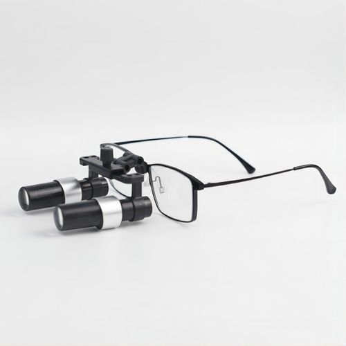 Lupa quirúrgica con montura de gafas - PKYM-600X - Nanchang Micare Medical Equipment - con sistema abatible