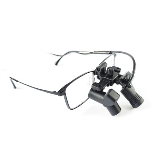 Lupa quirúrgica con montura de gafas - EFM-350X with MD JD2100 - Nanchang Micare Medical Equipment - con sistema abatible