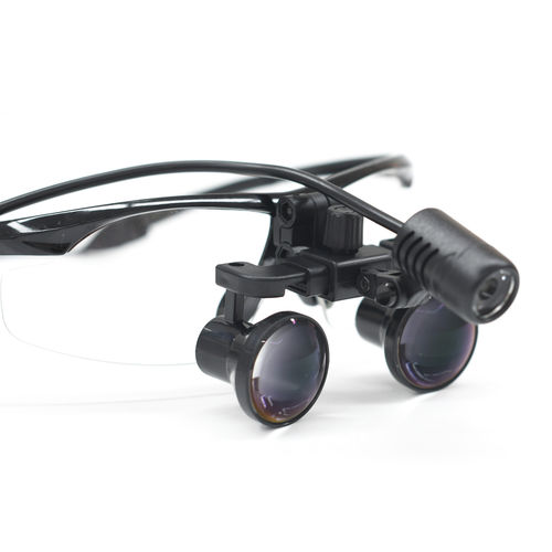Lupa quirúrgica con montura de gafas - 22APS-350X - Nanchang Micare Medical Equipment - con sistema abatible / con lámpara frontal