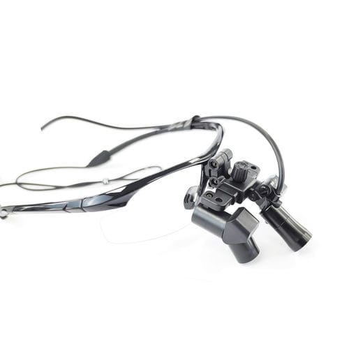 Lupa quirúrgica con montura de gafas - EFS-350X with MB JD2100 - Nanchang Micare Medical Equipment - con sistema abatible / con lámpara frontal
