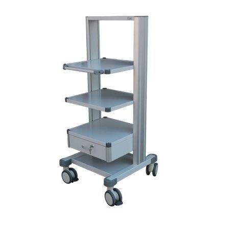 Carro médico - ETA1020 - Clebermed - para endoscopio / con estante / 1 cajón