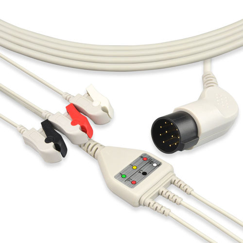 Cable de ECG 5 derivaciones - EA075C3A - Med-link Electronics Tech - 3 hilos / para Nihon Kohden / reutilizable