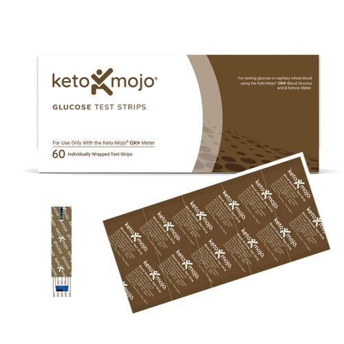Tira de prueba de diabetes - KETO-MOJO - de glucosa / de sangre / con tira reactiva