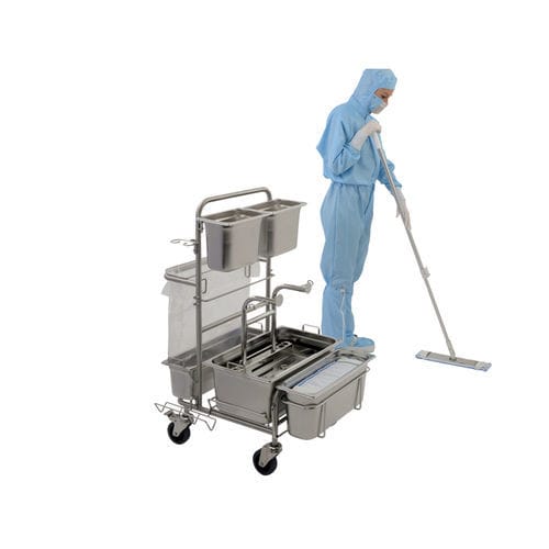 Carro de limpieza - Clino® CR4 MF-GMP - Dastex - médico / de uso general / con canasta