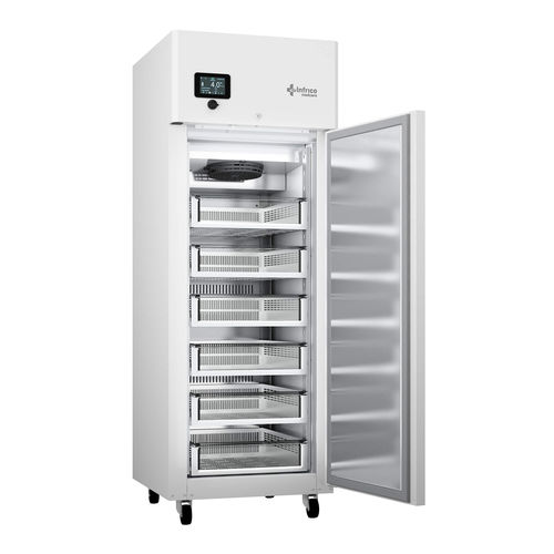 Refrigerador para centro sanitario - BBMD 65S - Infrico - de banco de sangre / de tipo armario / con ruedas