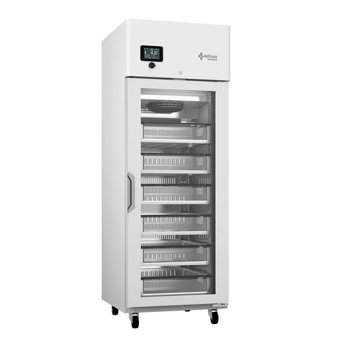 Refrigerador de banco de sangre - BBMD 65G - Infrico - para centro sanitario / de tipo armario / con ruedas