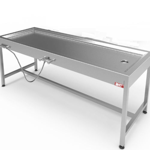 Mesa de laboratorio - TM1 - BNT - de lavado de cadáveres / rectangular / de acero inoxidable