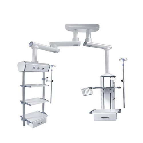 Brazo doble de distribución de techo - TD-TS-100 - Shanghai Wanyu Medical Equipment - para cuidados intensivos / de anestesia / para endoscopia