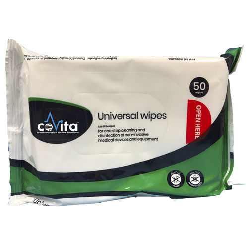 Toallita limpiadora para la higiene de las manos - coVita - para suelos y superficies / lote de 50