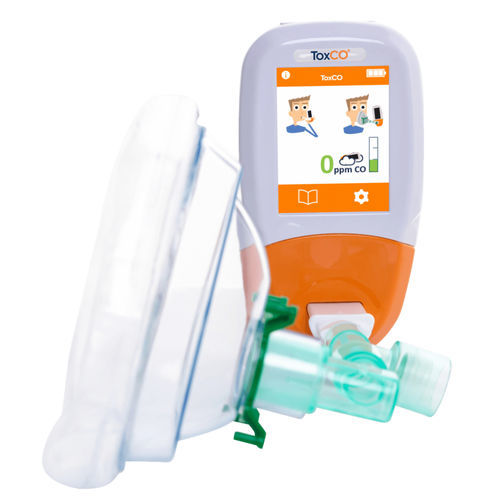 Analizador respiratorio CO - ToxCO® - coVita - de mano / digital / con pantalla táctil