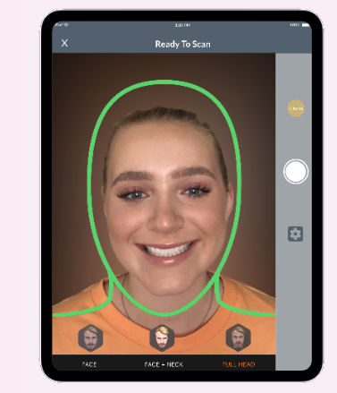 Aplicación para iOS de modelado facial - FaceApp Pro - Bellus3D - para odontología / de captura / para tablet PC