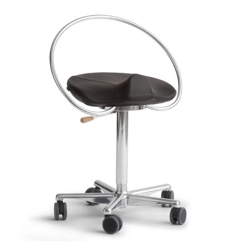 Taburete para odontología - InCharge Office Flex - Dynamostol - de altura variable / con ruedas / negro