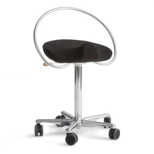 Taburete para odontología - InCharge Office - Dynamostol - de altura variable / con ruedas / negro