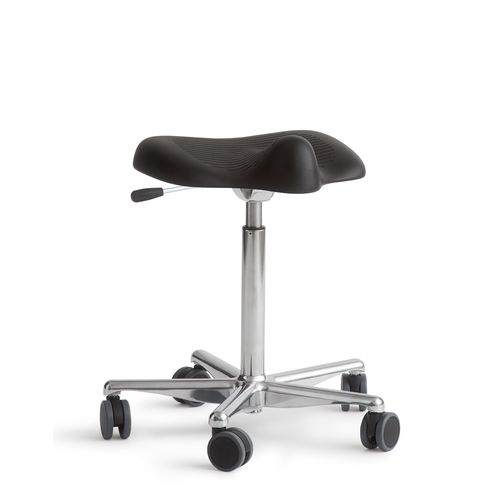 Taburete para odontología - ReForm - Dynamostol - de altura variable / con ruedas / negro