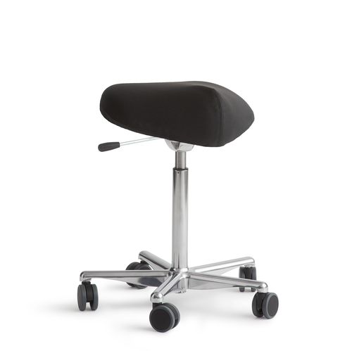Taburete para odontología - Classic - Dynamostol - de altura variable / con ruedas / negro