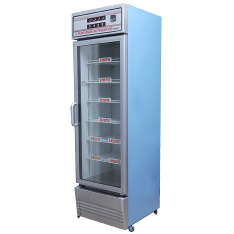 Refrigerador de banco de sangre - BR 350 - Hi Tech Instruments - de tipo armario / con ruedas / con 1 puerta