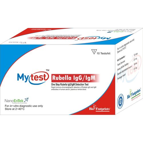 Kit de prueba de rubeola - Mytest - Biofootprints Healthcare Pvt Ltd - de IgG / de IgM / por plasma
