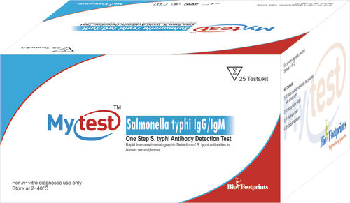 Kit de prueba de Salmonella - Mytest - Biofootprints Healthcare Pvt Ltd - de fiebre tifoidea / de IgG / de IgM