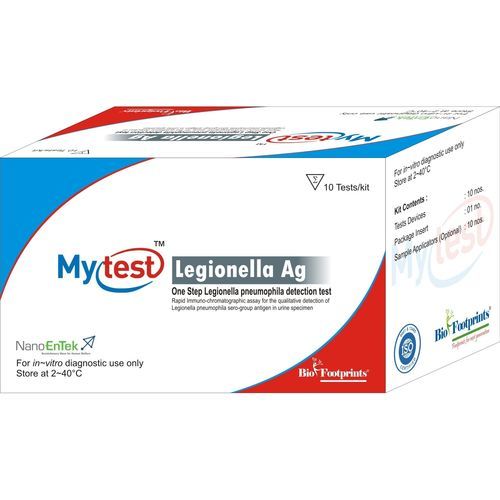 Kit de prueba de Legionella pneumophila - Mytest - Biofootprints Healthcare Pvt Ltd - de enfermedades respiratorias / de orina / inmunocromatográfico