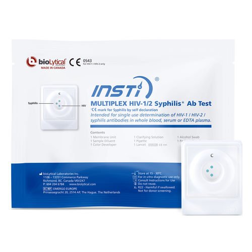 Prueba rápida de sífilis - INSTI Multiplex  - bioLytical - de IgG / de IgM / de VIH
