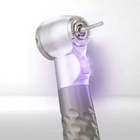 Contraángulo para odontología - COBRA UV - SAEVO - de aire / con luz LED / apto para autoclave