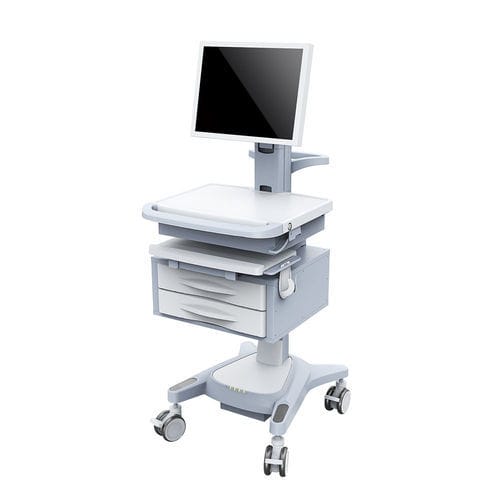 Carro informático móvil - FG-H-09 - Fangge Medical - de altura variable / seguro / modular