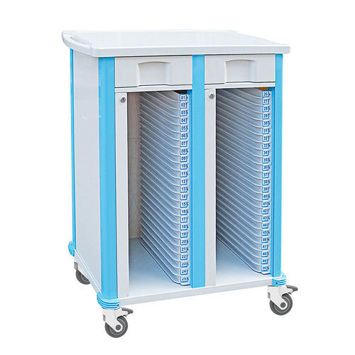 Carro médico - FG-D-02 - Fangge Medical - para historiales médicos / de aluminio / 2 cajones