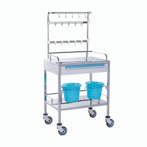 Carro médico - B07S - Fangge Medical - para bombas de infusión / para procedimientos intravenosos / para desechos