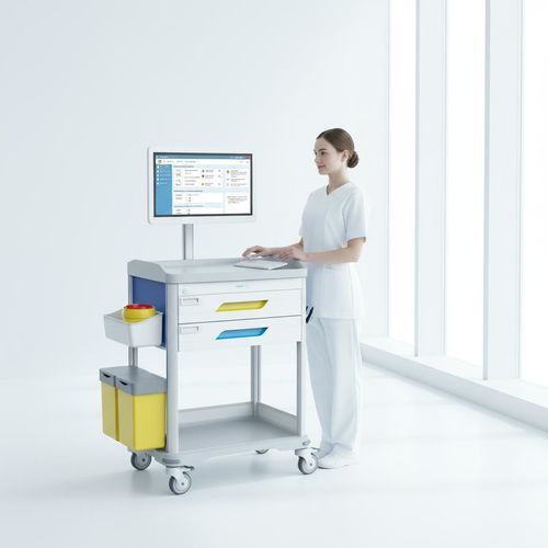 Carro informático médico - FG-V-10 - Fangge Medical - de dispensación de medicamentos / para tablet PC / con batería