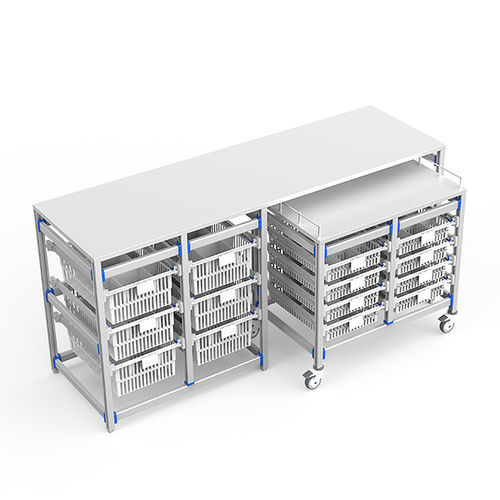 Estación de trabajo para cuidados de enfermería - FG-PW-60/40/3F/4F02 - Fangge Medical - con estantes / con ruedas / modular
