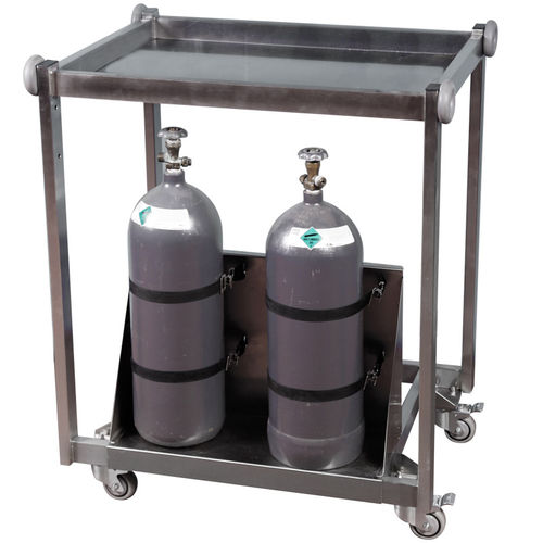 Carro para bombonas de gas - E-29000 - Euthanex - para eutanasia / de acero inoxidable