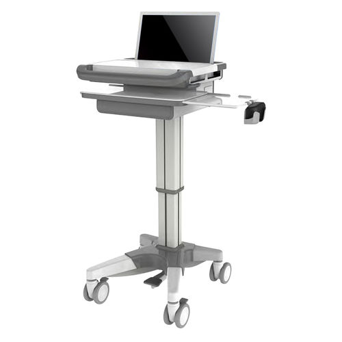 Carro informático con batería - HS-T-12 - Shandong HESOURCE Medical Equipment - de altura variable