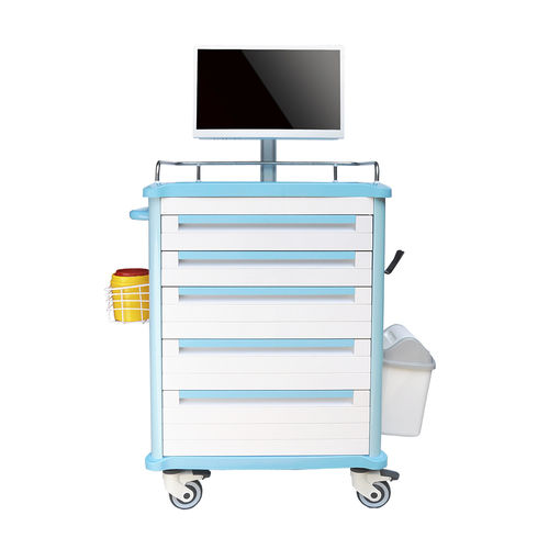 Estación de trabajo informática médica - HS-T-16 - Shandong HESOURCE Medical Equipment - móvil