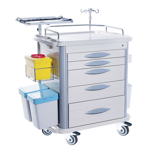 Carro de emergencia - HS-D-03 - Shandong HESOURCE Medical Equipment - médico / de uso general / de aluminio