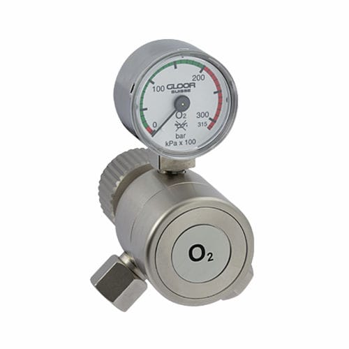 Regulador de presión de oxígeno - PM0100E - GLOOR MEDICAL - de aire / de CO2 / de protóxido de nitrógeno
