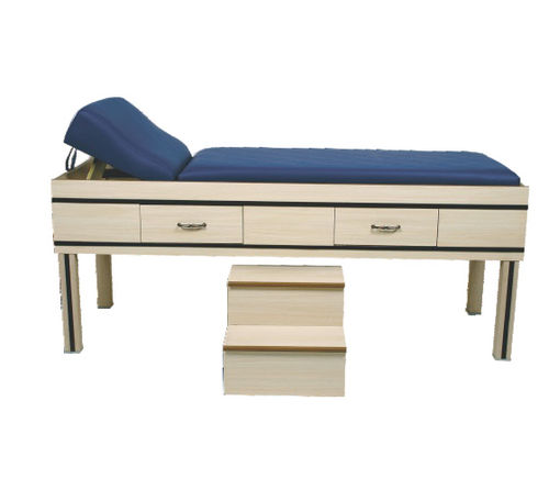 Camilla de exploración de fisioterapia - FİZYOTABLE 1000  - Fizyomed - manual / con respaldo regulable / con espacio de almacenamiento