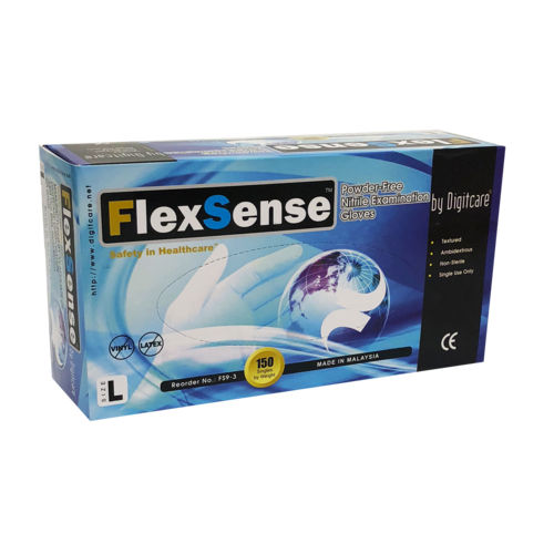 Guante de nitrilo - FlexSense™ - Digitcare Corporation - médico / sin polvo / no estéril