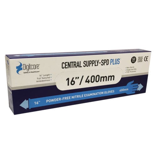 Guante de nitrilo - Central Supply-SPD PLUS™ - Digitcare Corporation - médico / sin polvo / estéril