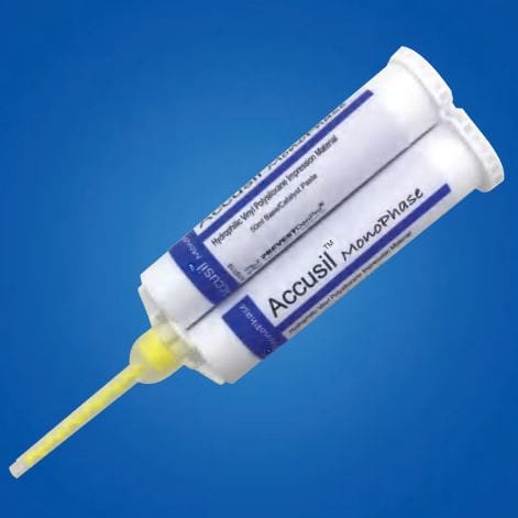Material dental de vinilo polisiloxano - ACCUSIL MONOPHASE - PREVEST DENPRO LIMITED - para puente dental / para corona / para inlays dentales