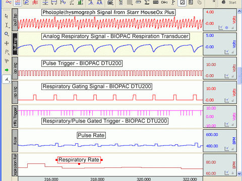 Fotopletismógrafo respiratorio - BIOPAC - STARR Life Sciences - para animales