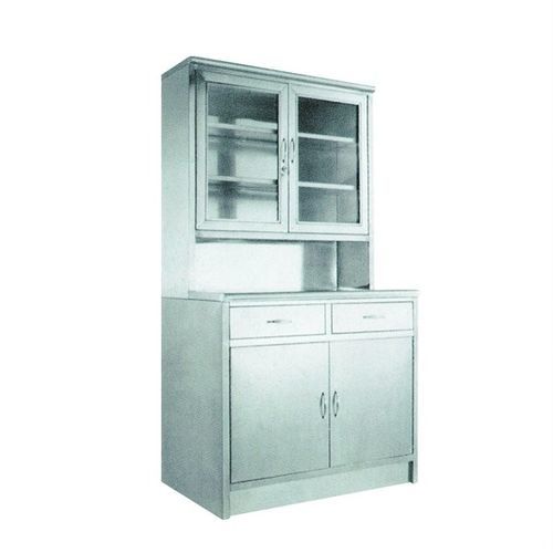 Armario de hospital - TingHui Medical Instrument - con estante / de acero inoxidable / 2 cajones