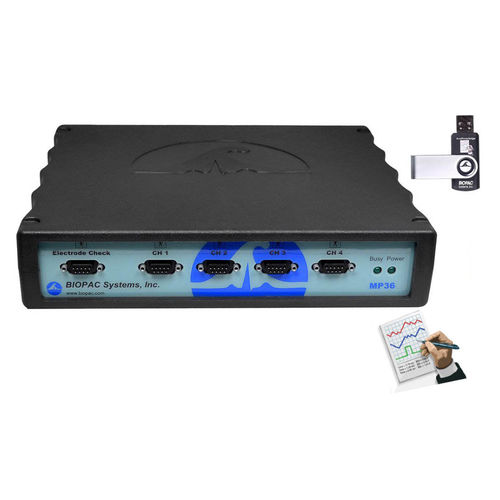 Sistema de adquisición de bioseñales para la investigación - MP36RWSW - Biopac Systems - 4 canales / USB