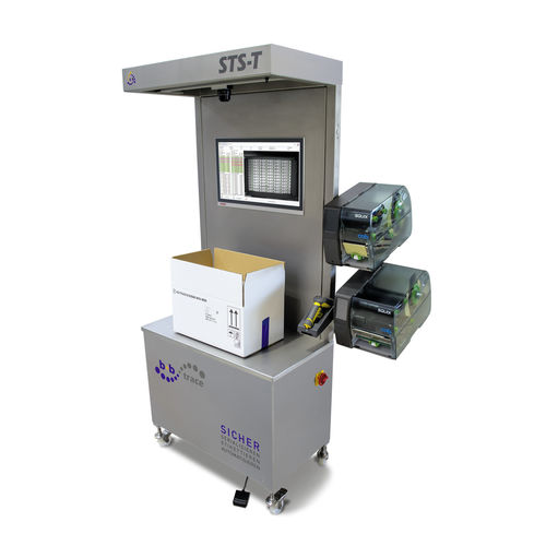 Estación de agregación farmacéutica semiautomática - STS-T-1C20 - b+b Automations- und Steuerungstechnik GmbH - de cajas