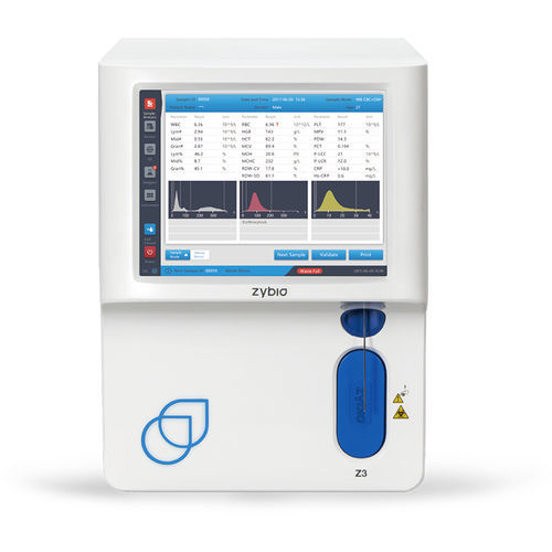Analizador de hematología automático - Z3 - zybio Inc. - compacto / 21 parámetros / con pantalla táctil