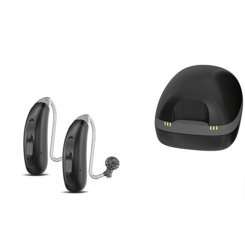 Prótesis auditiva BTE - DUO Li-Ion G6 - Audio-Service - recargables / con bobina telefónica / beis