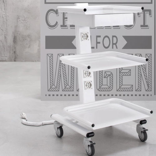 Carro para dispositivos médicos - smart cart - DTU srl - para transporte / 3 estantes