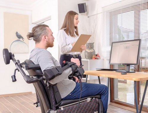 Sistema de rehabilitación de movilidad del brazo - ExoRehab X - HoustonBionics - de movilidad de la muñeca / de movilidad del hombro / configurado para ordenador