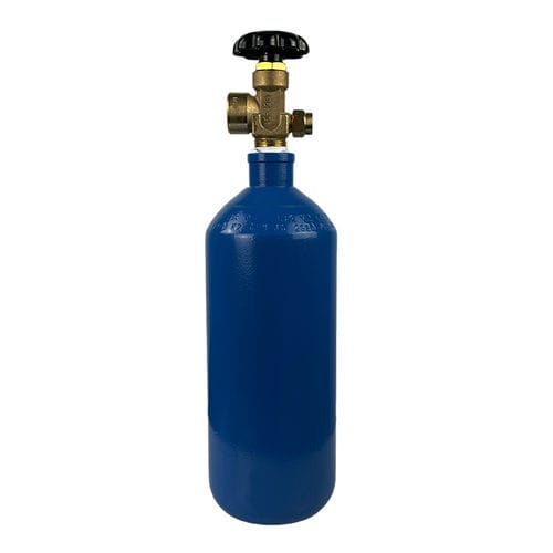 Botella de gas médico de oxígeno - STH1031 - Abronn - de acero inoxidable / azul