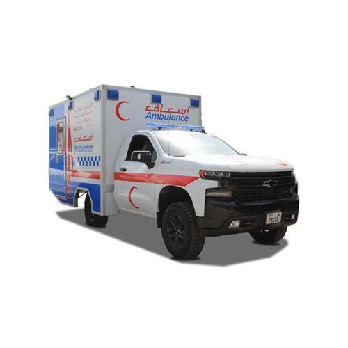 Ambulancia para cuidados intensivos - Chevrolet Silverado - Abronn - para el traslado de pacientes / con cuerpo modular independiente / con 4 camillas